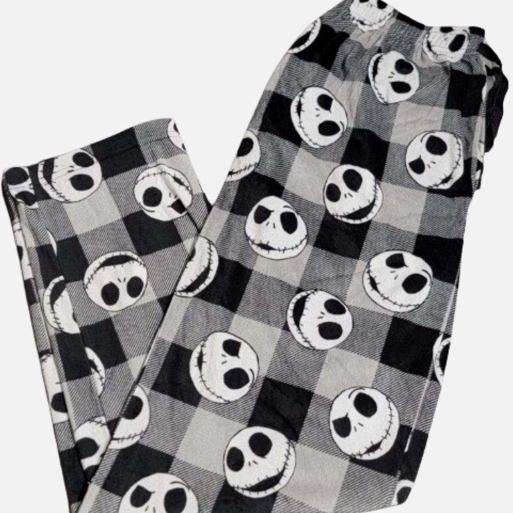 Men Nightmare Before Christmas Jack Black and White Pajama Pants